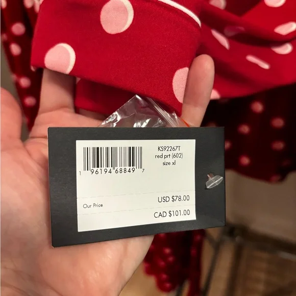 Kate Spade Red Polka Dot Pajama Set - Picture 5 of 7